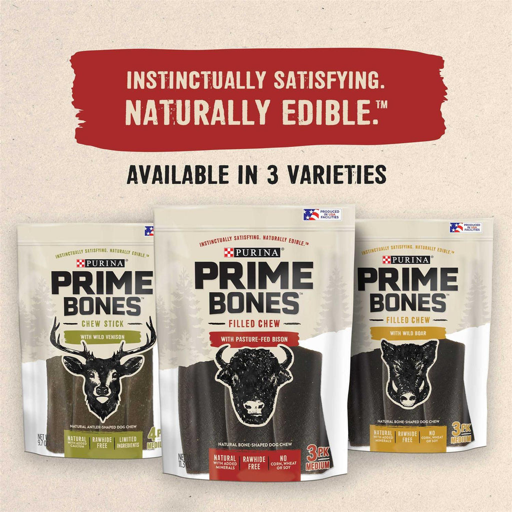Natural Dog Treats Filled Chew With Bison J3630