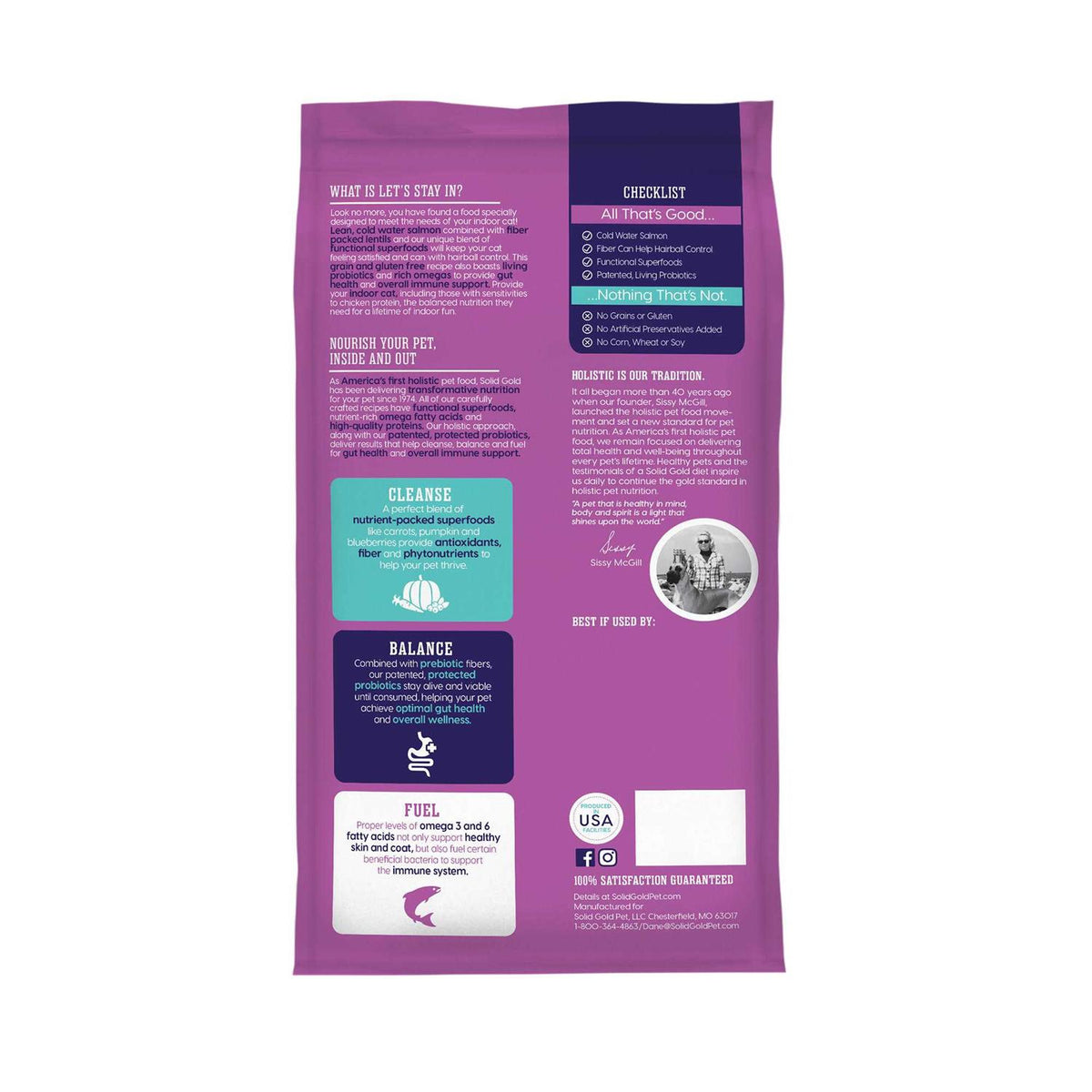 Solid Gold Indoor Lentil & Apple Recipe Grain-Free Dry Cat Food Y2035