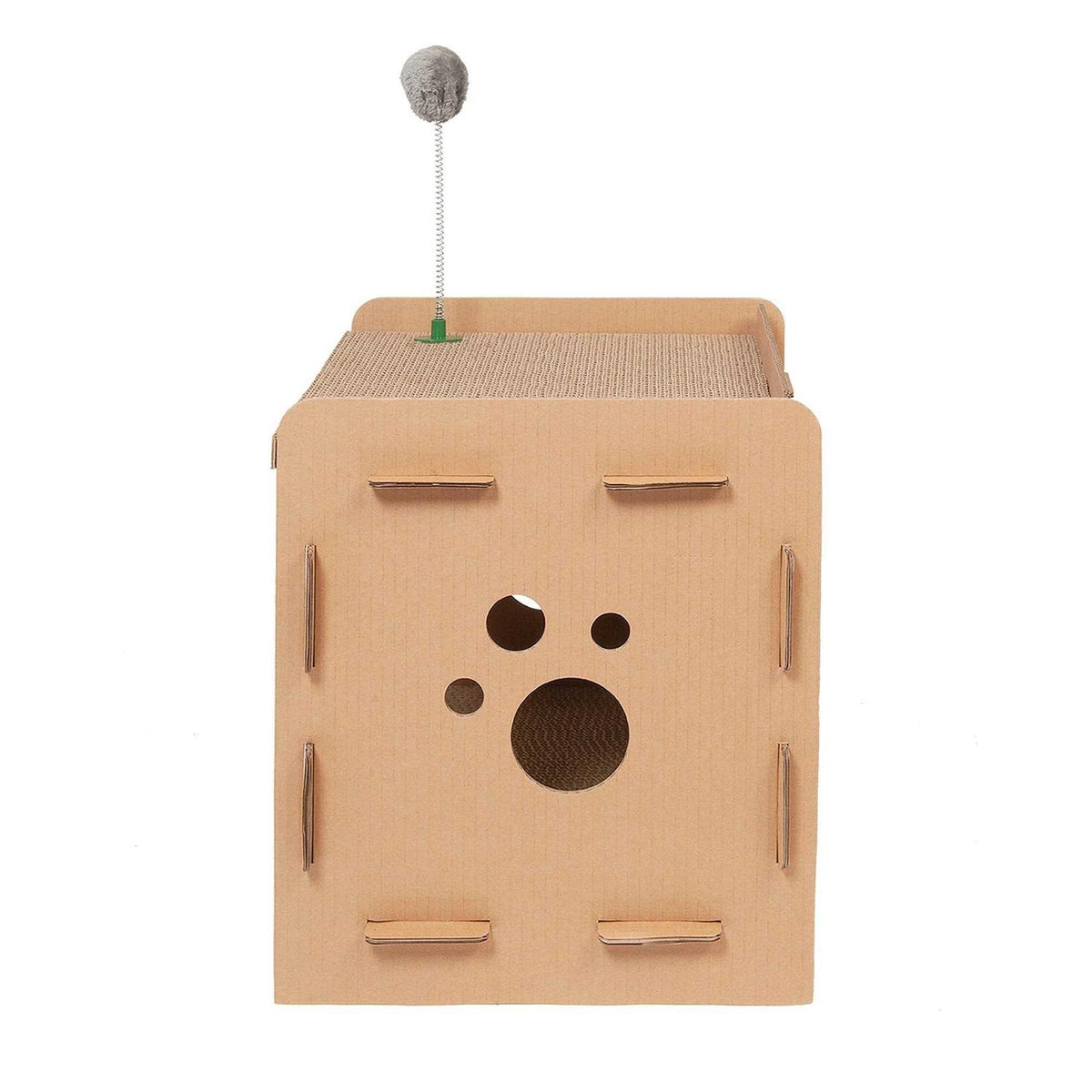 Corrugated Cat Scratcher House with Catnip K2230