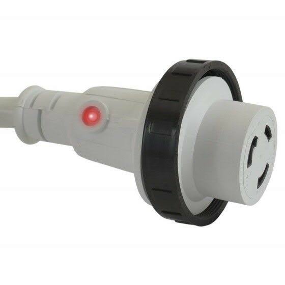 30 Amp Marine Shore Power Cordset with Light Indicator, 50-Feet L236963