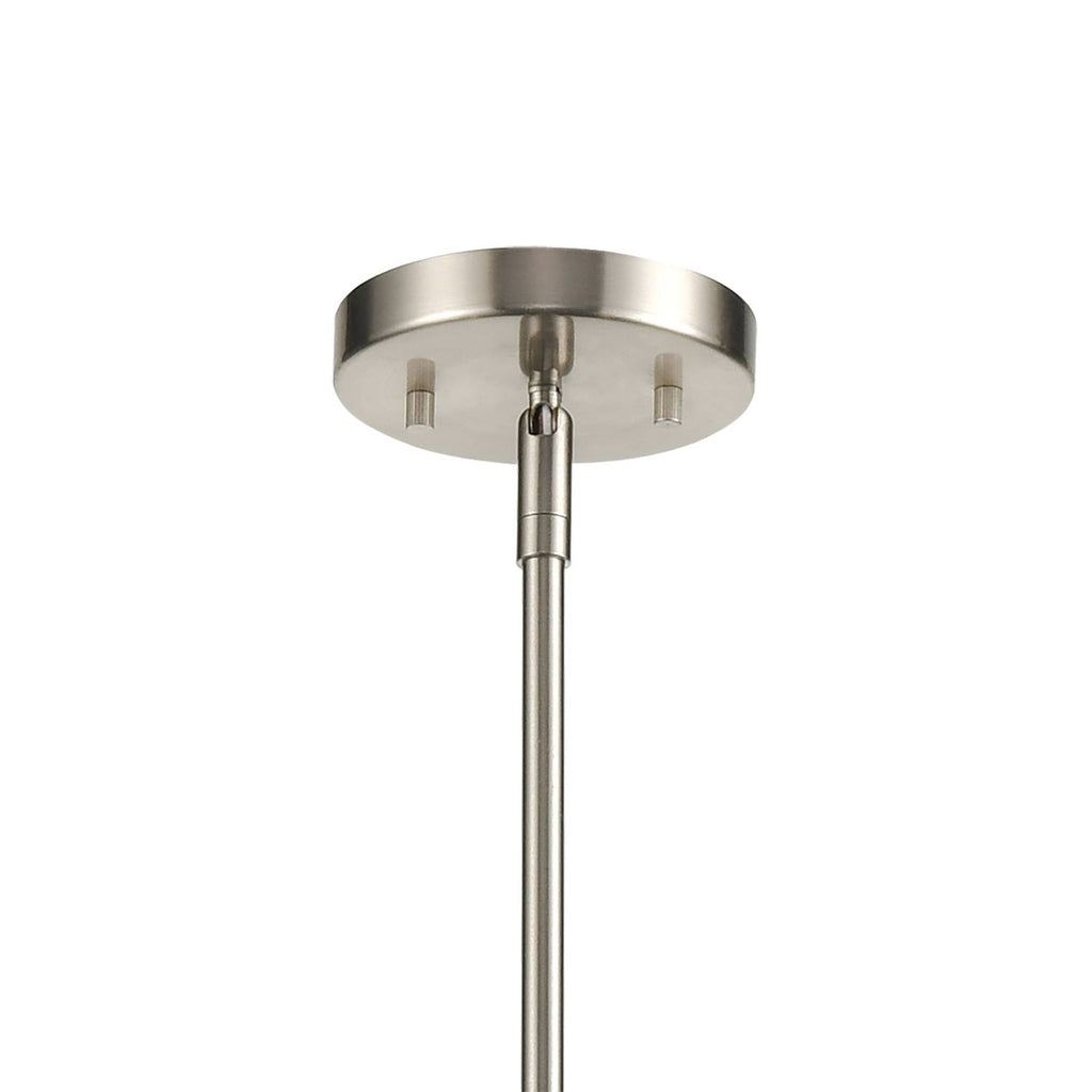 2-Light Island Satin Nickel Clear Glass F884388