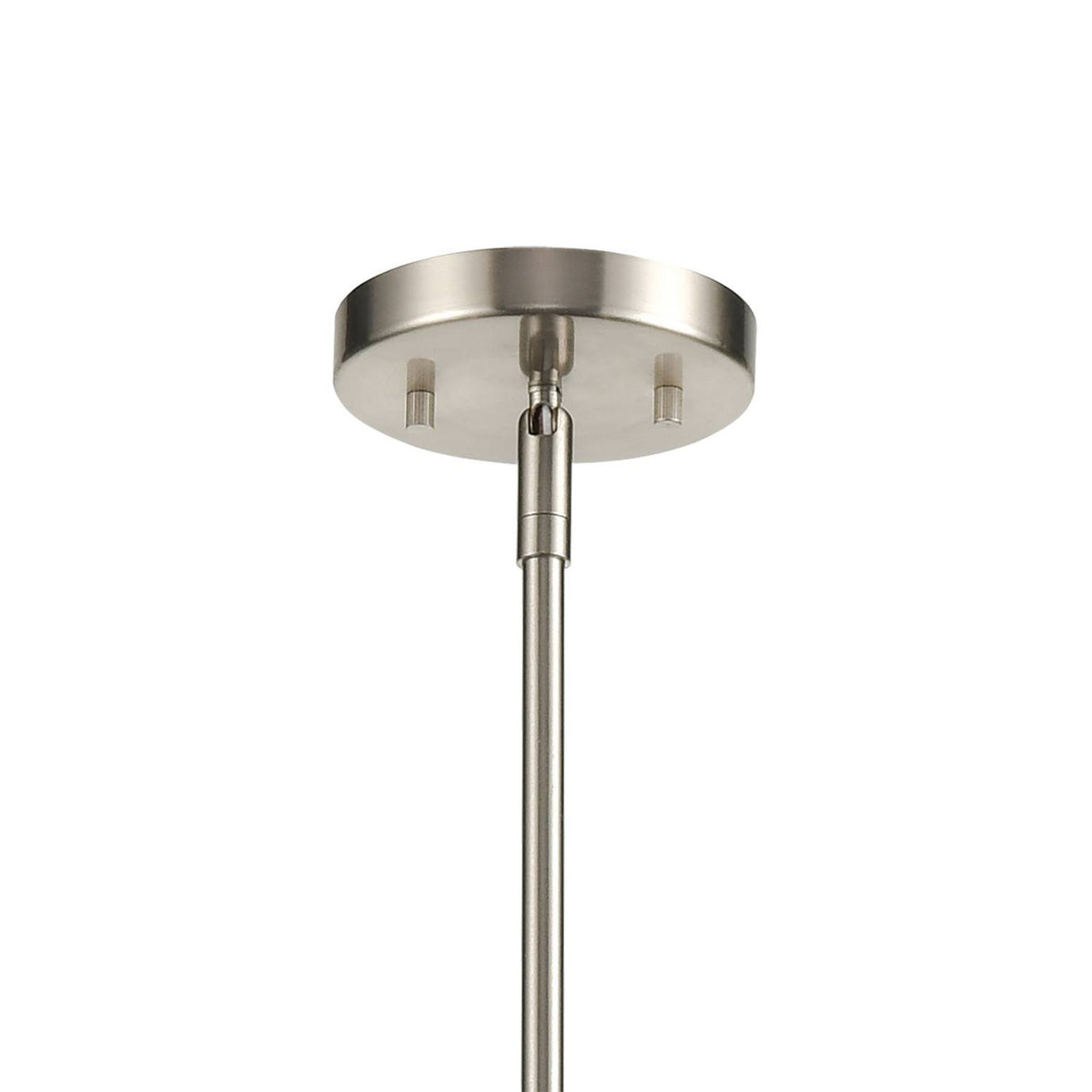 2-Light Island Satin Nickel Clear Glass F884388