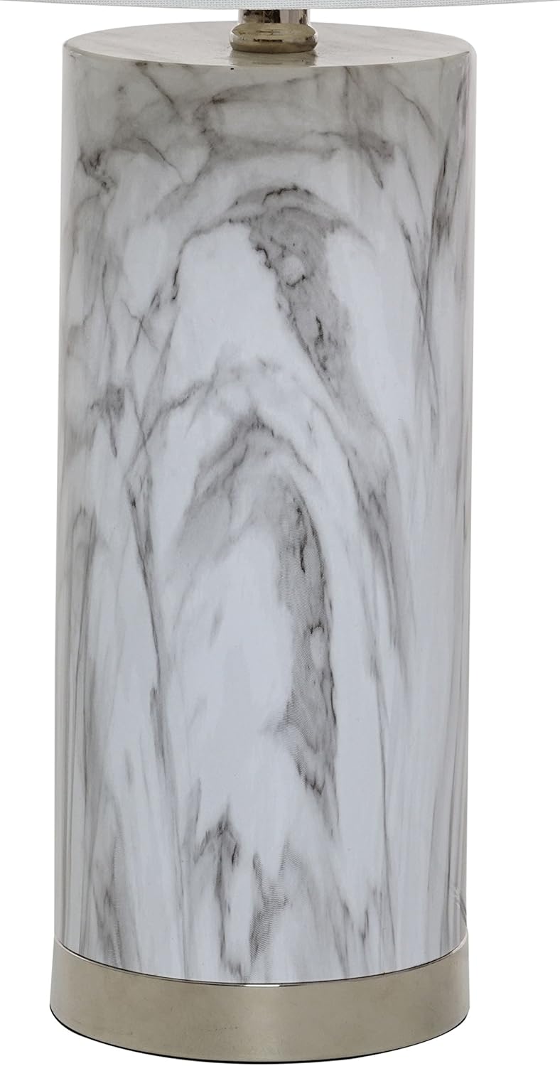 Modern Marble Table Lamp with Polished Nickel Accents Z7661