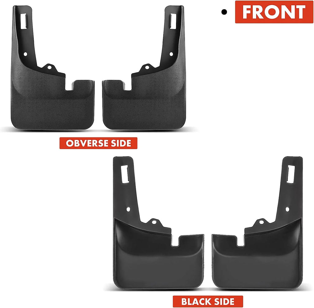 Set of 4 Mud Flaps with Hardware Kits for Pickup J267