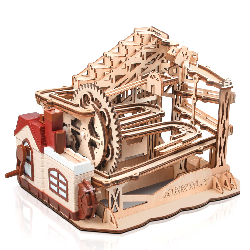 3D Wooden Puzzles Marble Run Model Building Kits with Motor G878