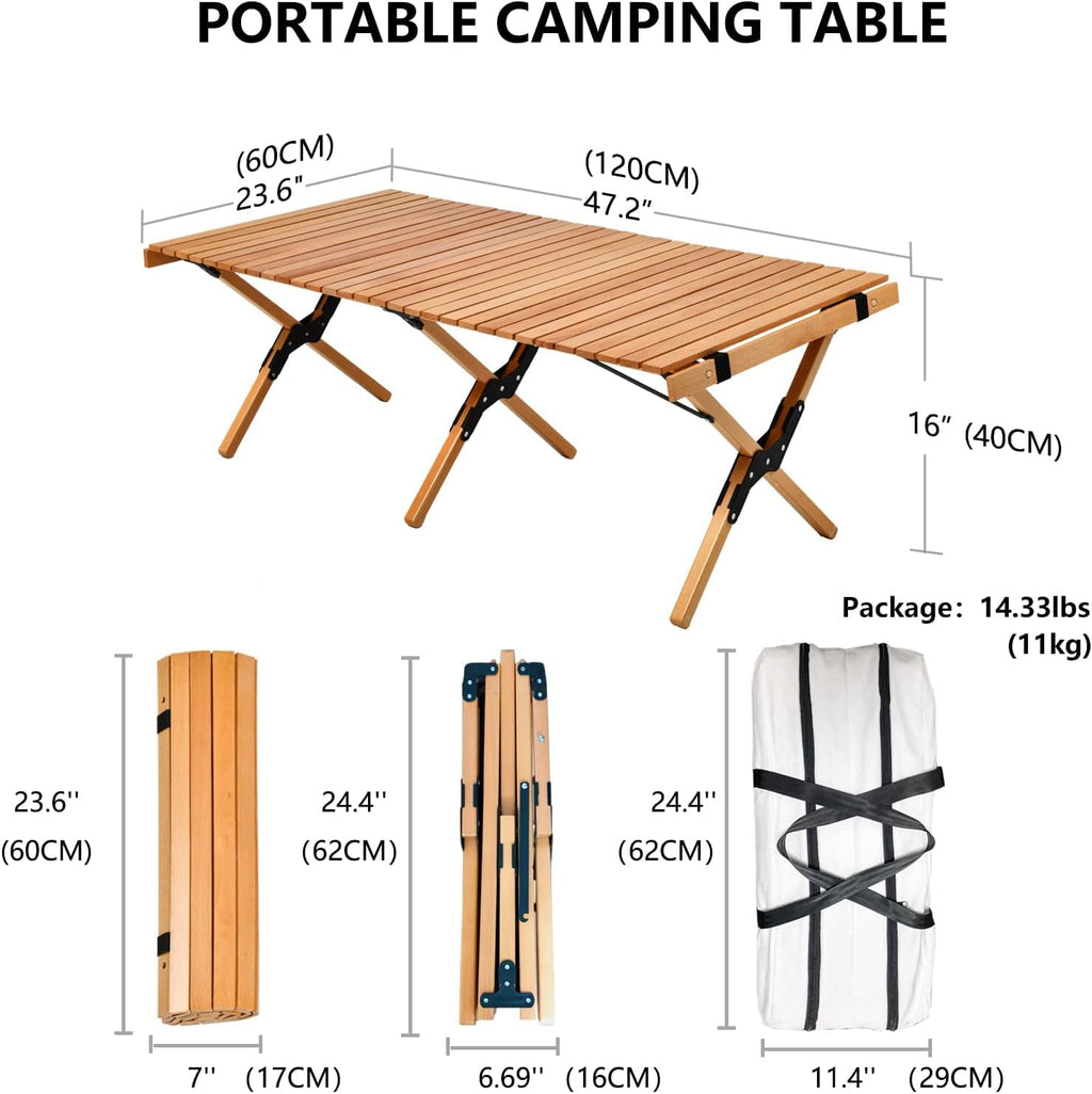 4ft Folding Portable Camping Table with Carry Bag N9199