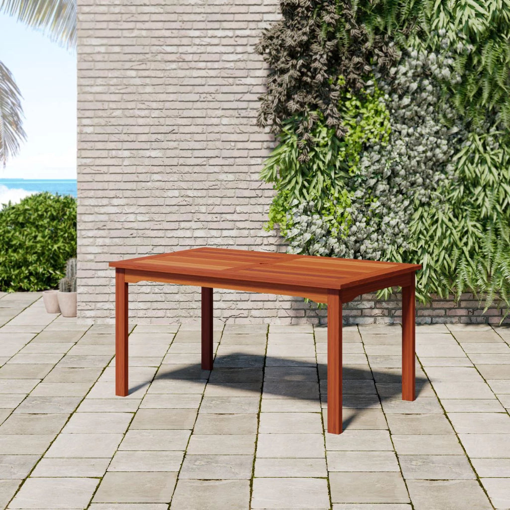Solid Wood Rectangular Patio Dining Set R341