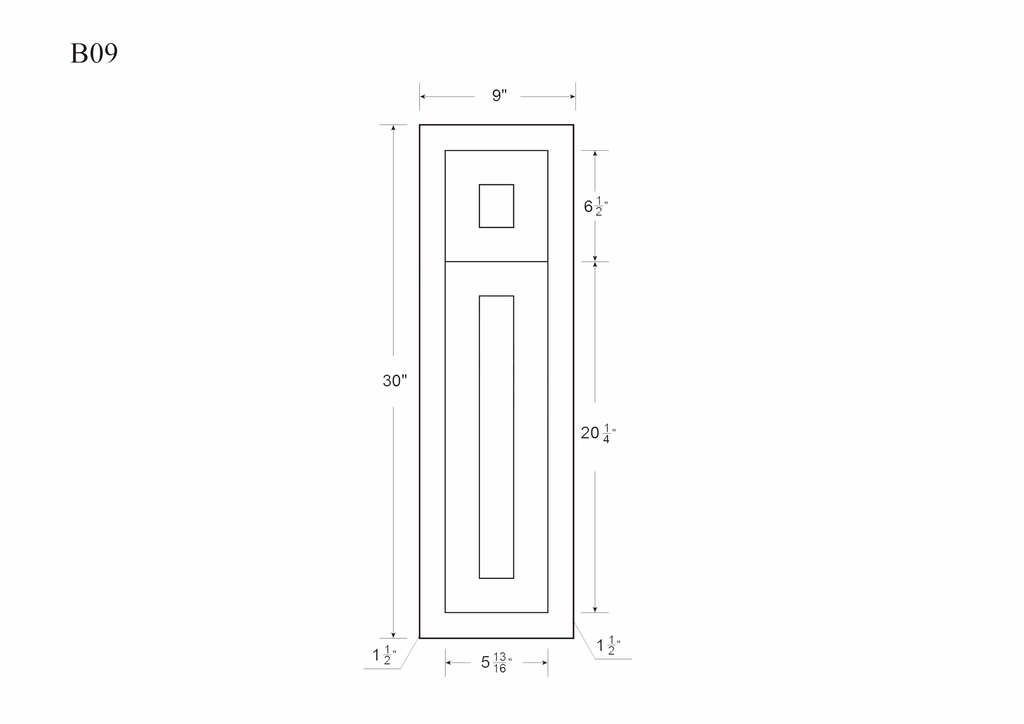 White Inset Raised Panel Base Cabinet U251