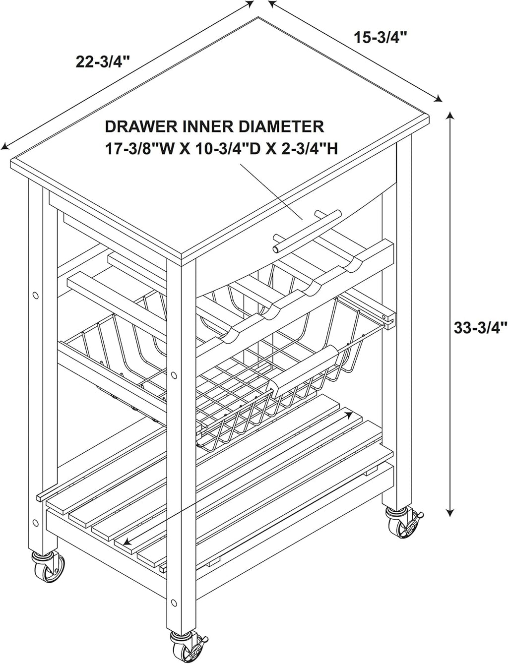 Gray Kitchen Cart Z58125