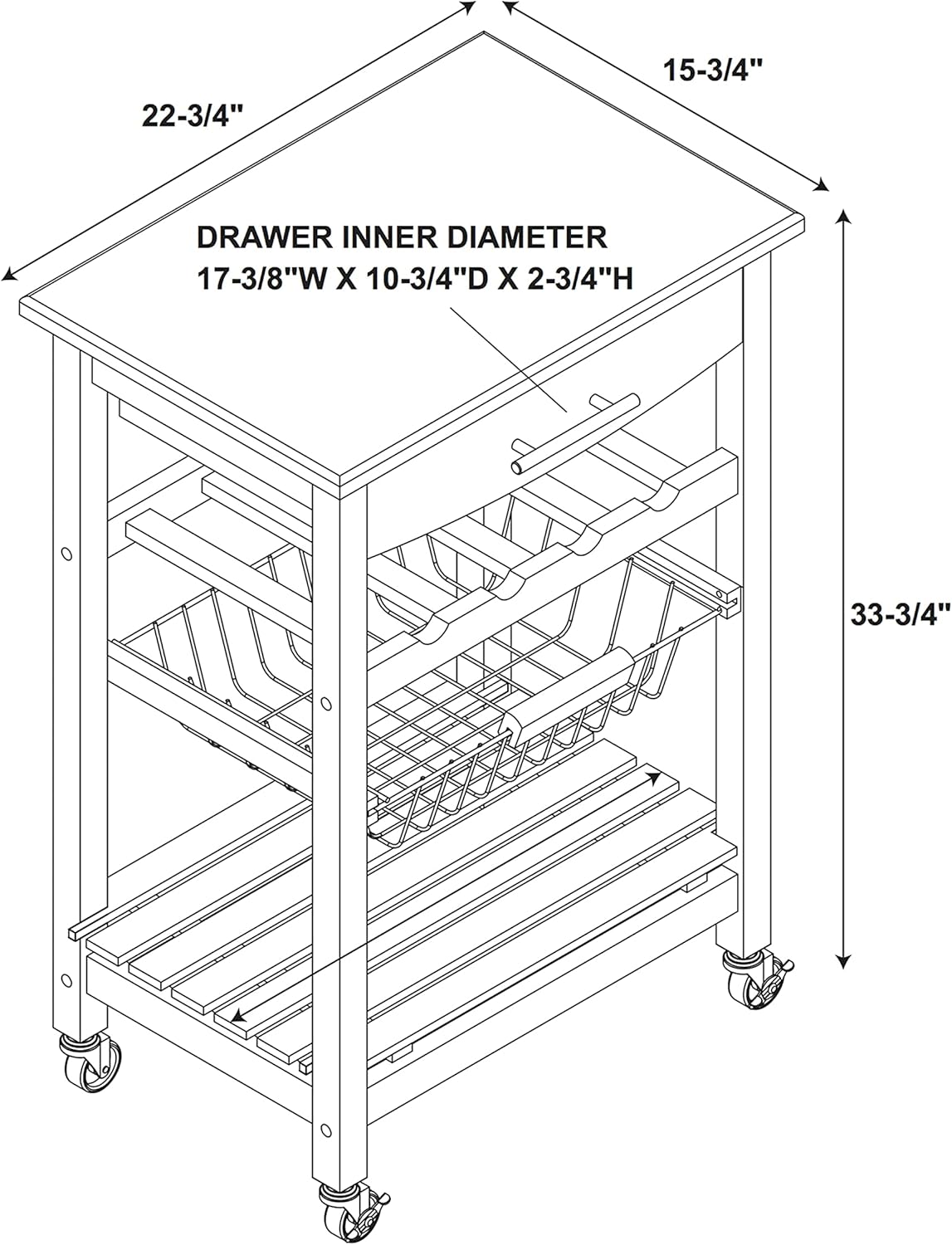 Gray Kitchen Cart Z58125