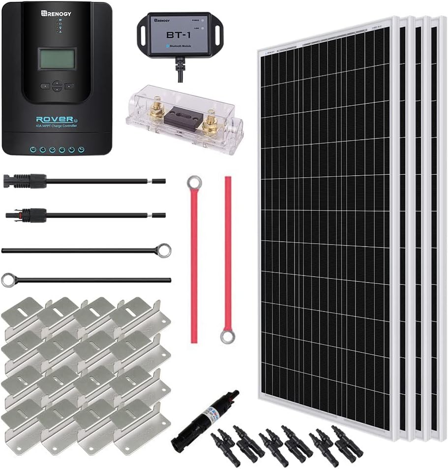 200 Watt 12 Volt Monocrystalline Solar Panel with 20A MPPT Charge Controller K24864