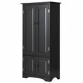 Black 4 Door Accent Cabinet P116