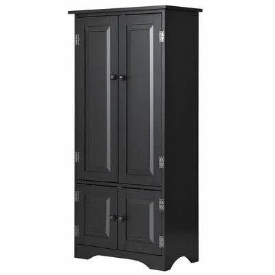 Black 4 Door Accent Cabinet P116