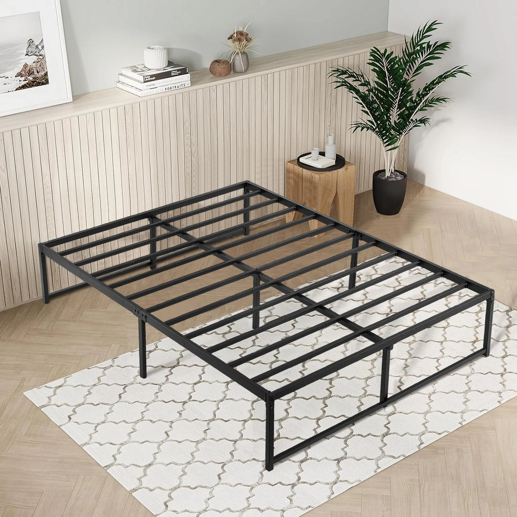 Black Full Size Metal Platform Bed Frame F1898
