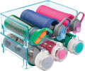 Plastic Free-Standing Stackable 3 Bottle Storage Rack - 2 Pack - Blue Tint Q833711