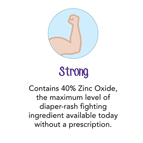 Maximum Strength Baby Diaper Rash Cream with 40% Zinc Oxide, 4 oz I338