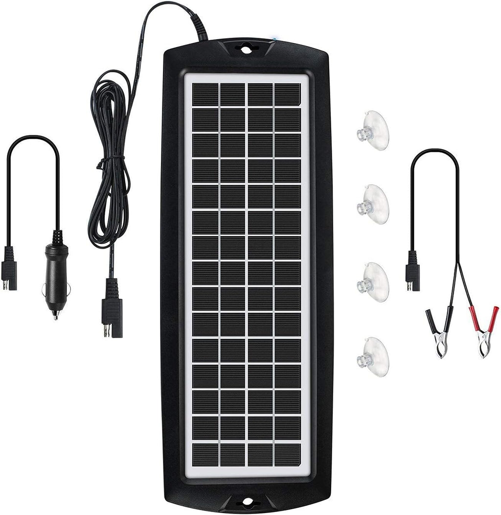 12V 8W Portable Waterproof Solar Car Battery Trickle Charger I733367
