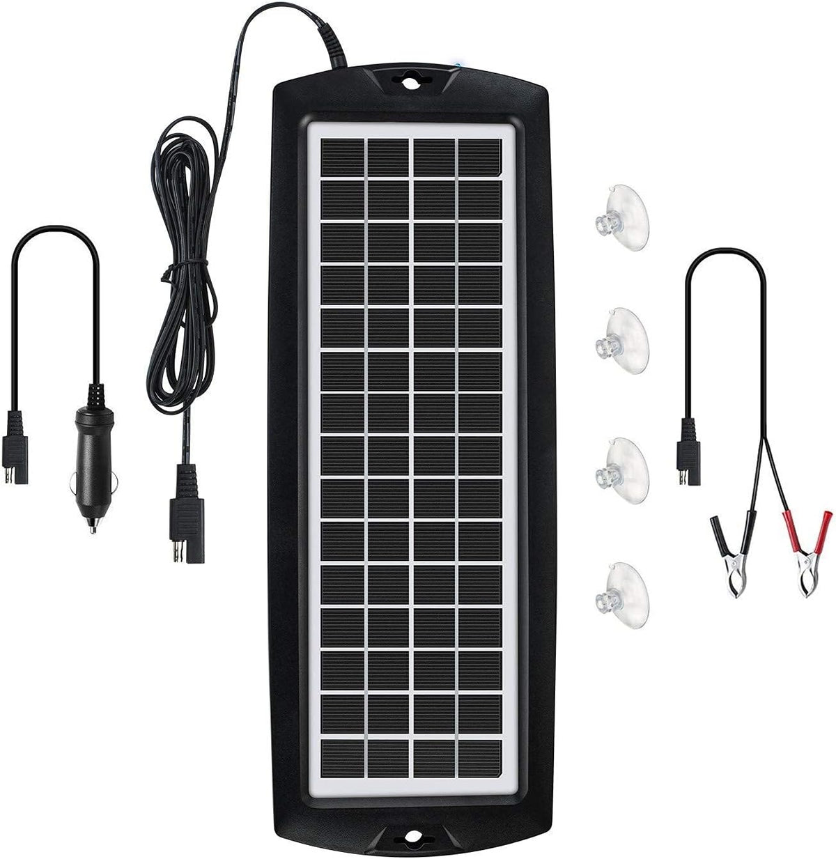 12V 8W Portable Waterproof Solar Car Battery Trickle Charger I733367