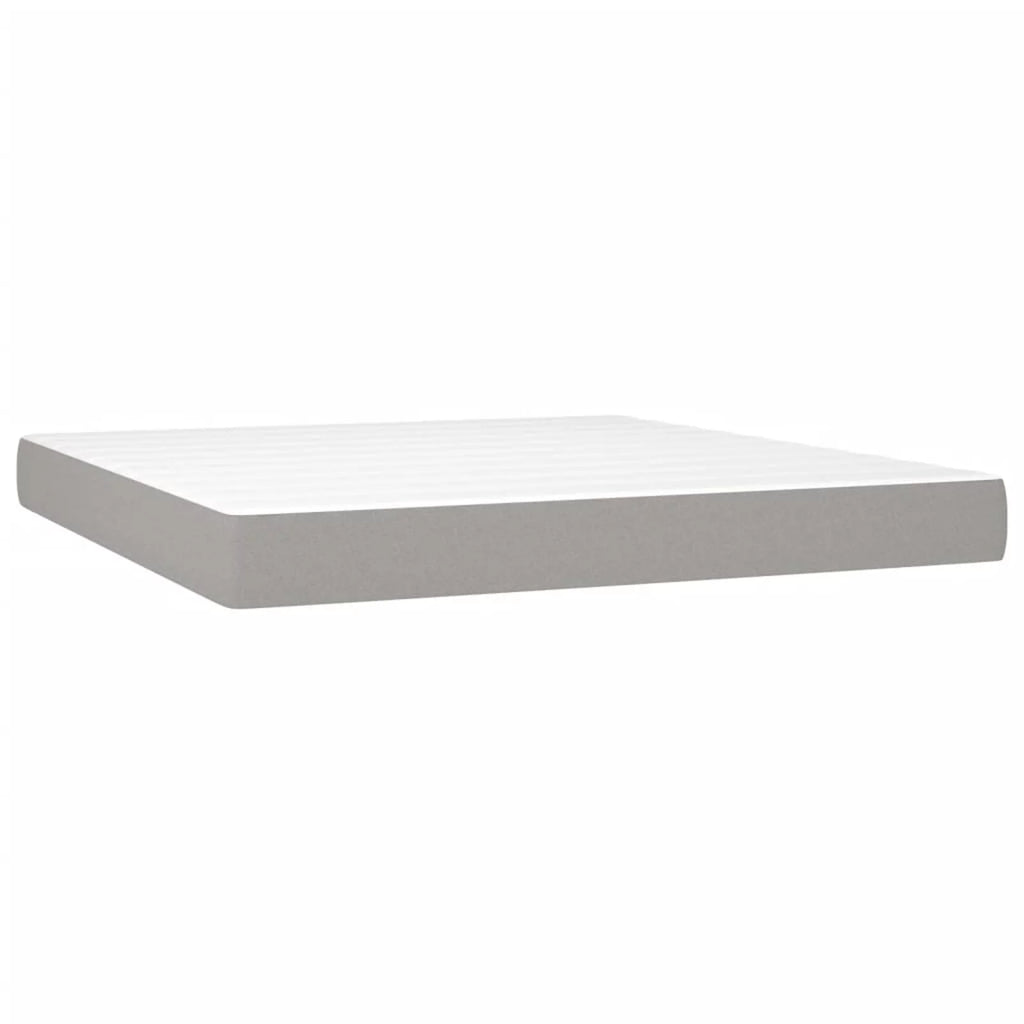 California King Pocket Spring Bed Gray Fabric T96089