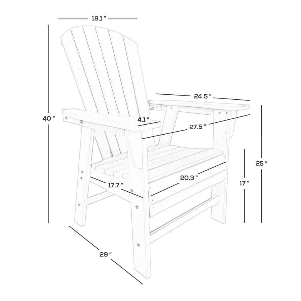 All Weather Poly Lumber Outdoor Dining Set for 6 S14244