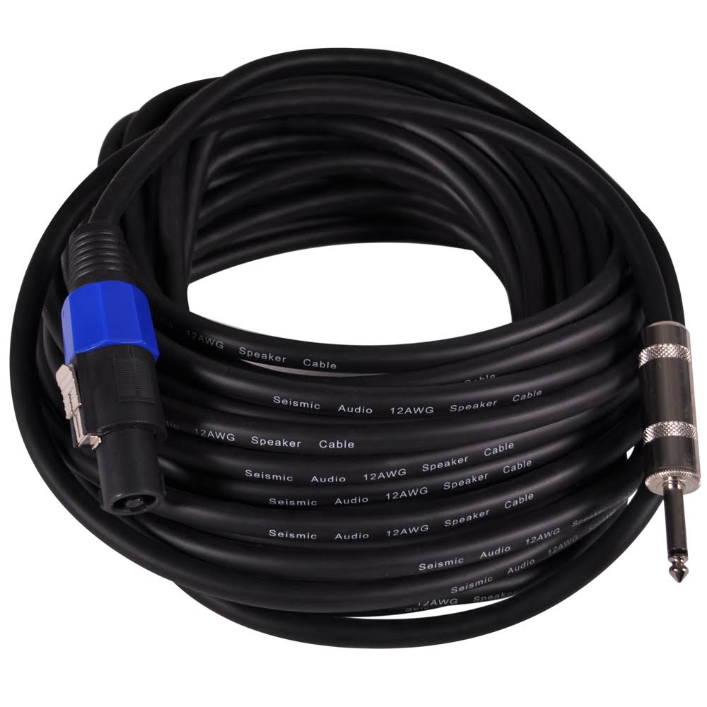 Pair of 50 Foot 12 Gauge Speakon to 1/4 inch Speaker Cables U467350