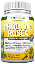 500mg 180 Vegan Capsules Rhodiola Rosea Supplement E549283