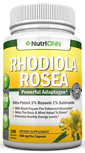 500mg 180 Vegan Capsules Rhodiola Rosea Supplement E549283