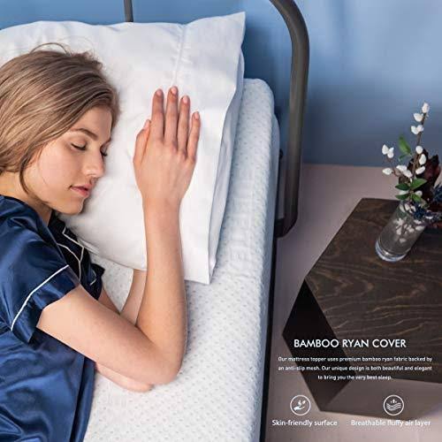 Gel-Infused Memory Foam Mattress Topper with Bamboo Cover H961226