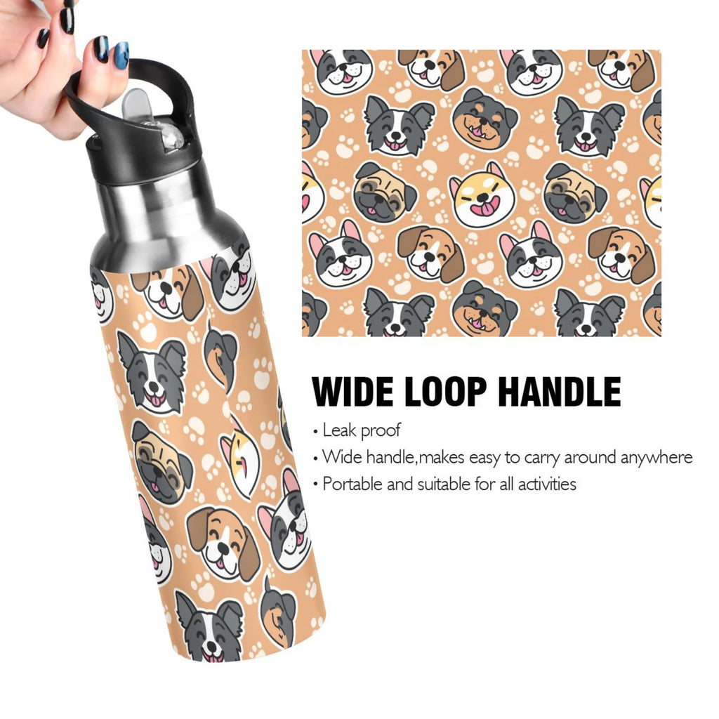 Kids Stainless Steel Insulated Water Bottle with Straw Lid 20 oz X877