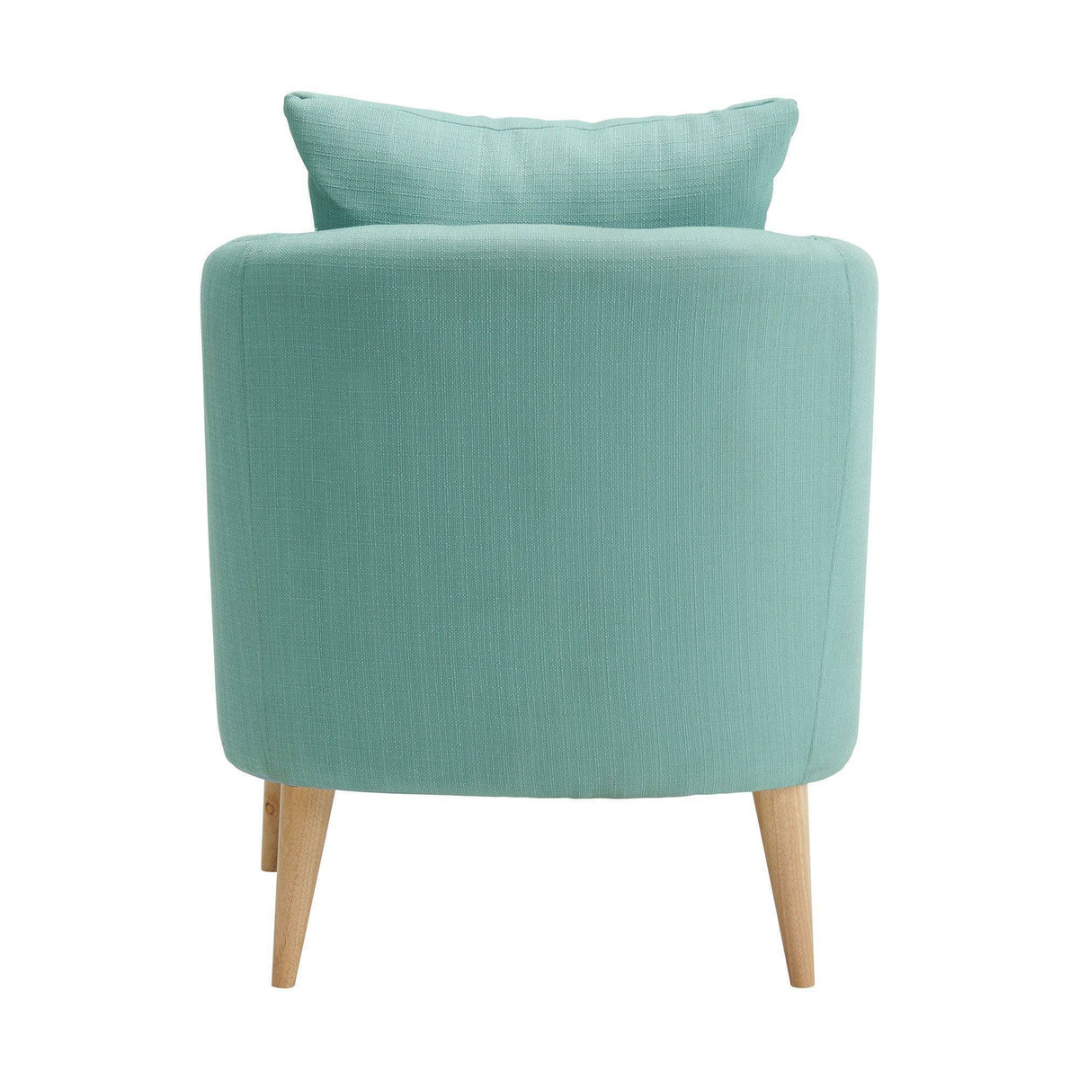 Green Accent Chair with Wooden Legs S2112