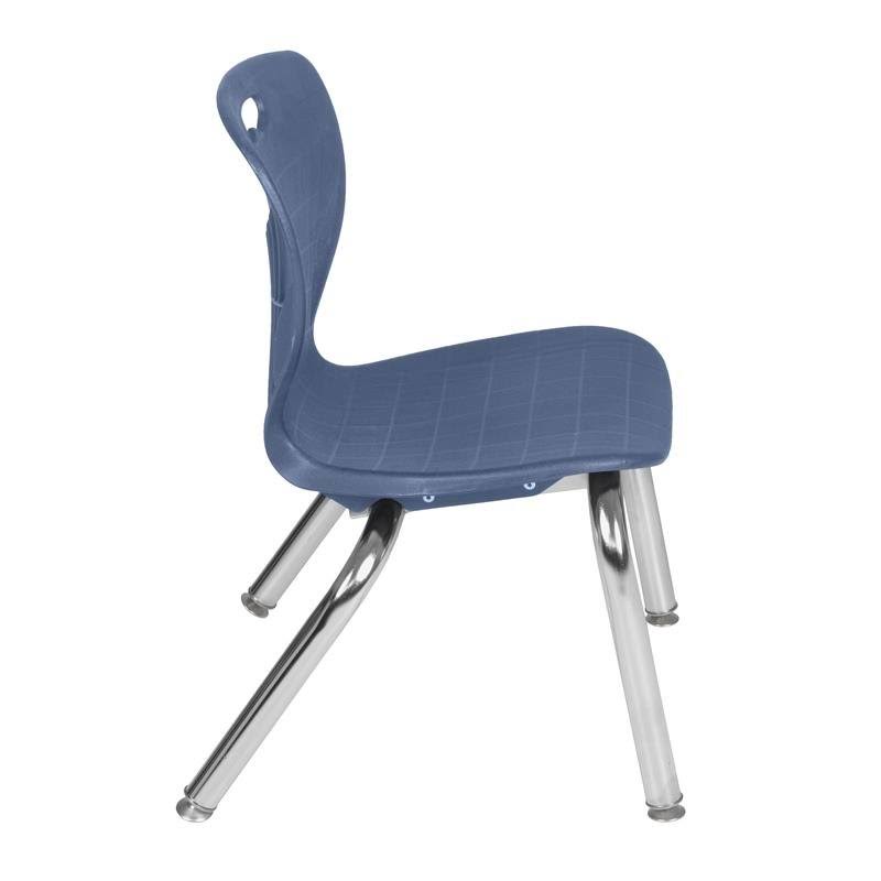 48x22 Round Height Adjustable Classroom Table with 4 Stack Chairs T241010