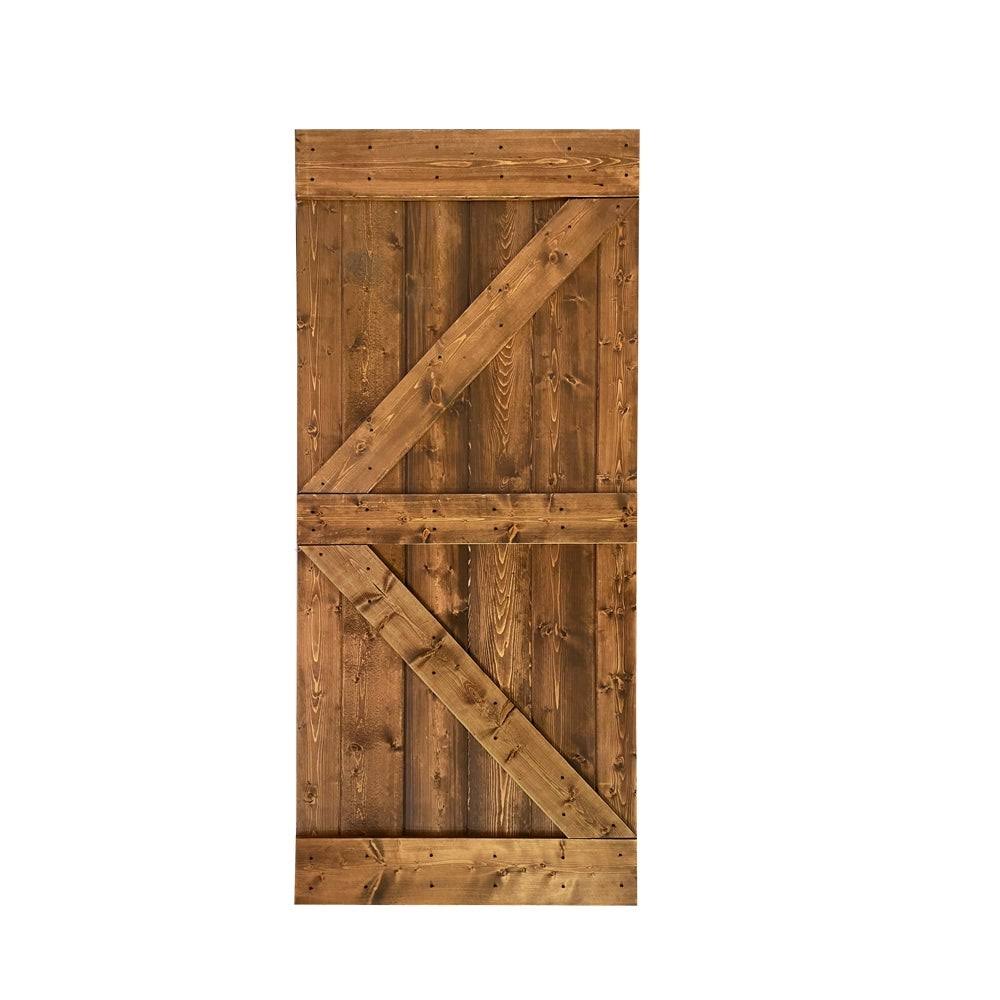 Carbon Gray Solid Pine Wood Interior Sliding Barn Door X93621