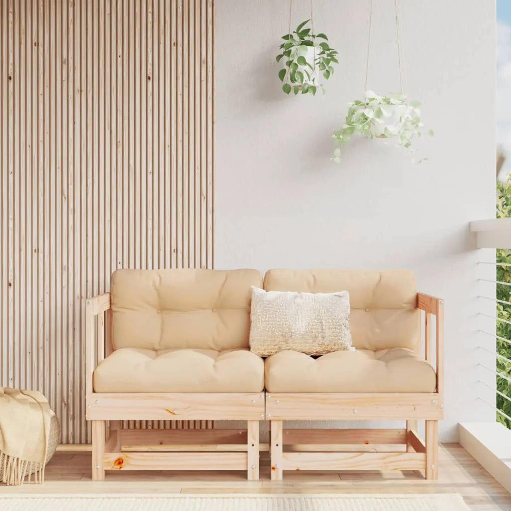 Solid Wood Pine Corner Sofas with Cushions A134322
