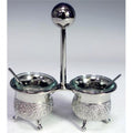 Silver Plated Salt Holder with Spoons H13906