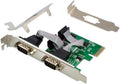 PCI-E 2-Port Dual DB9 Serial RS232 PCIe Adapter Card H298