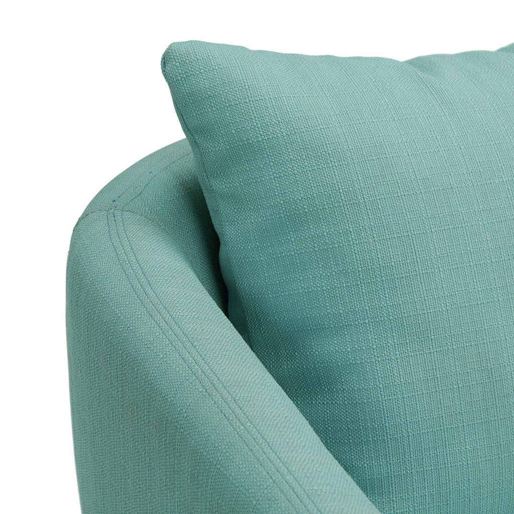Green Accent Chair with Wooden Legs S2112