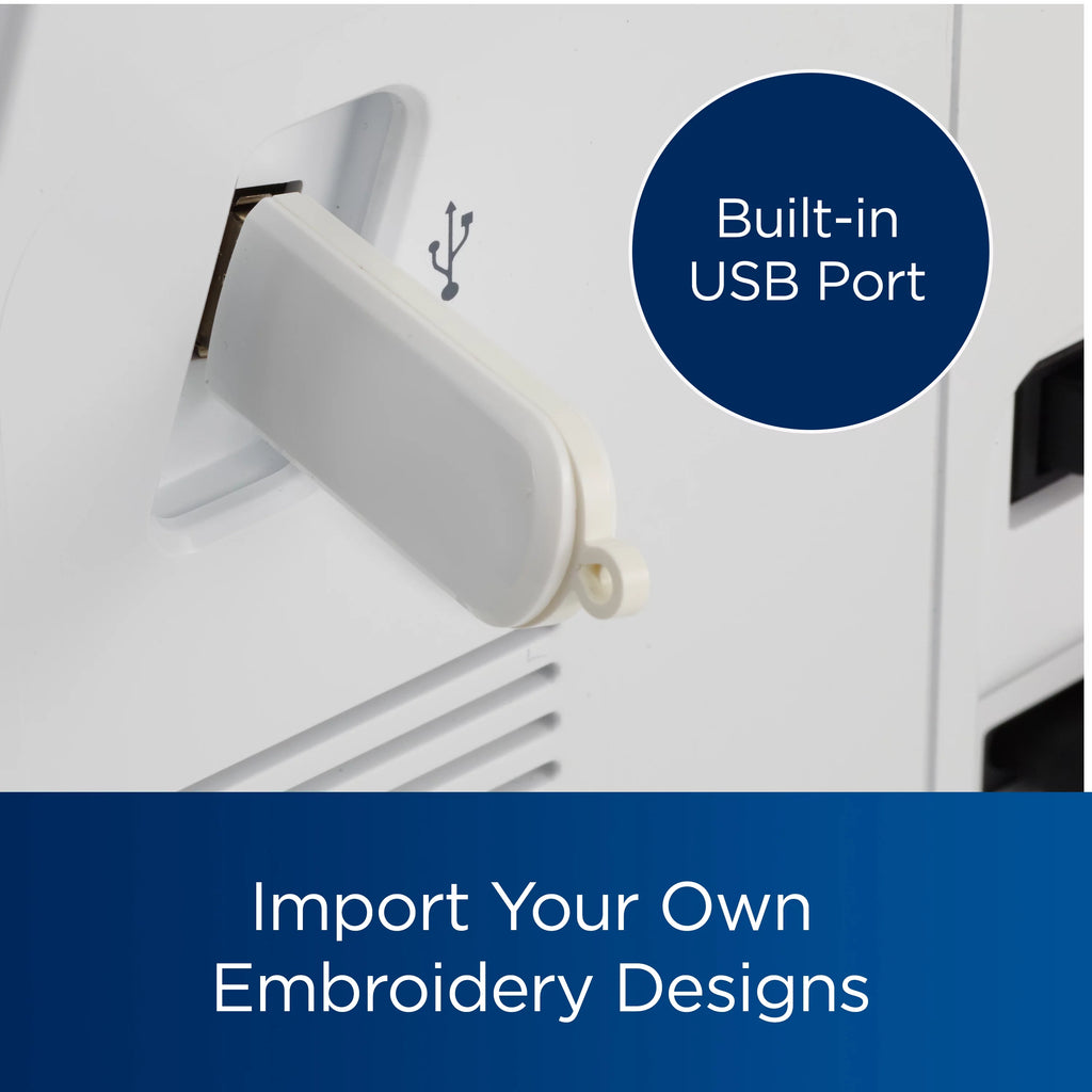 Computerized Sewing & Embroidery Machine with Built-in Designs & Wireless Connectivity L202