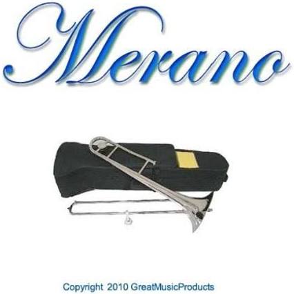Silver Slide Trombone with Case and Music Stand J4295