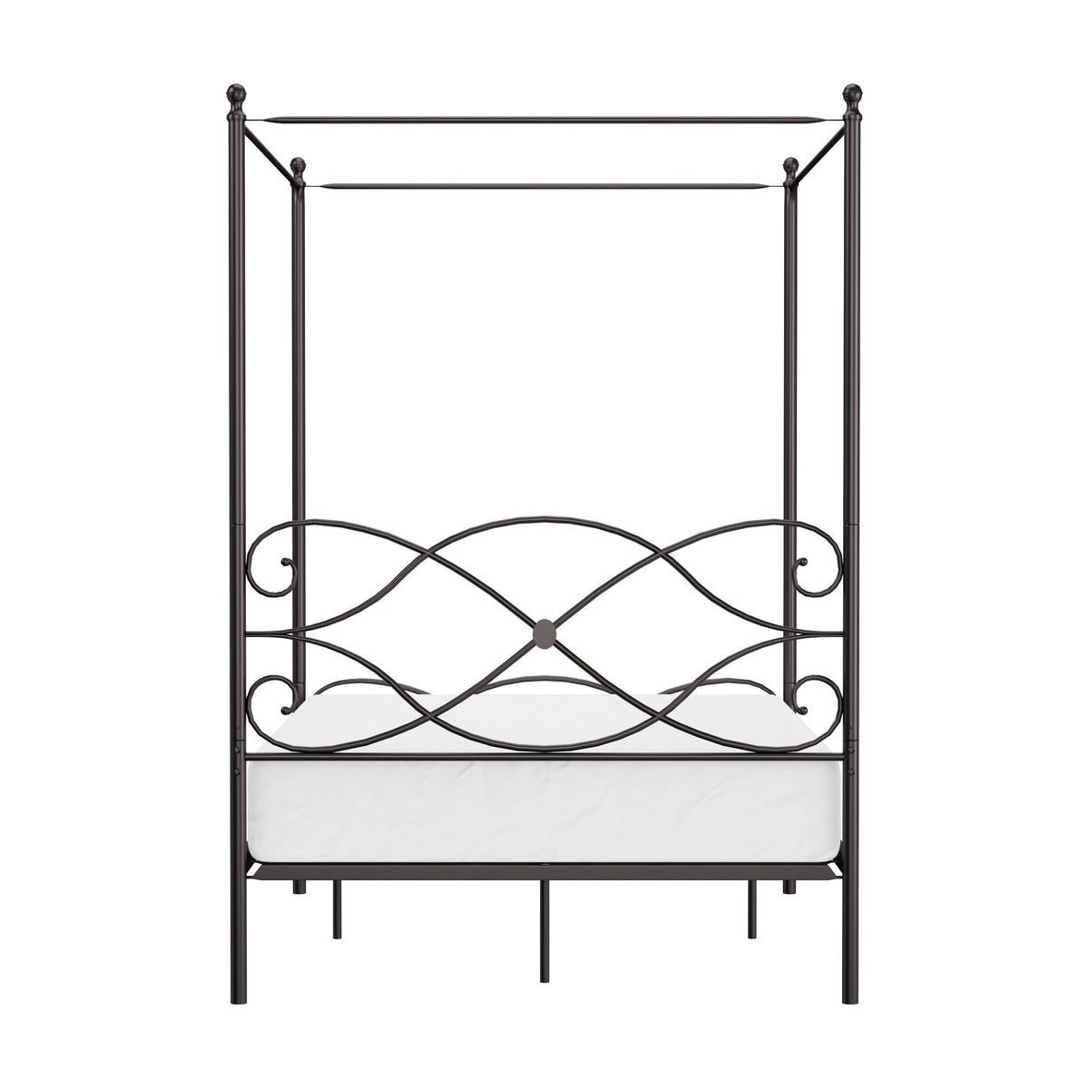 Oiled Bronze Metal Canopy Bed - Full T449