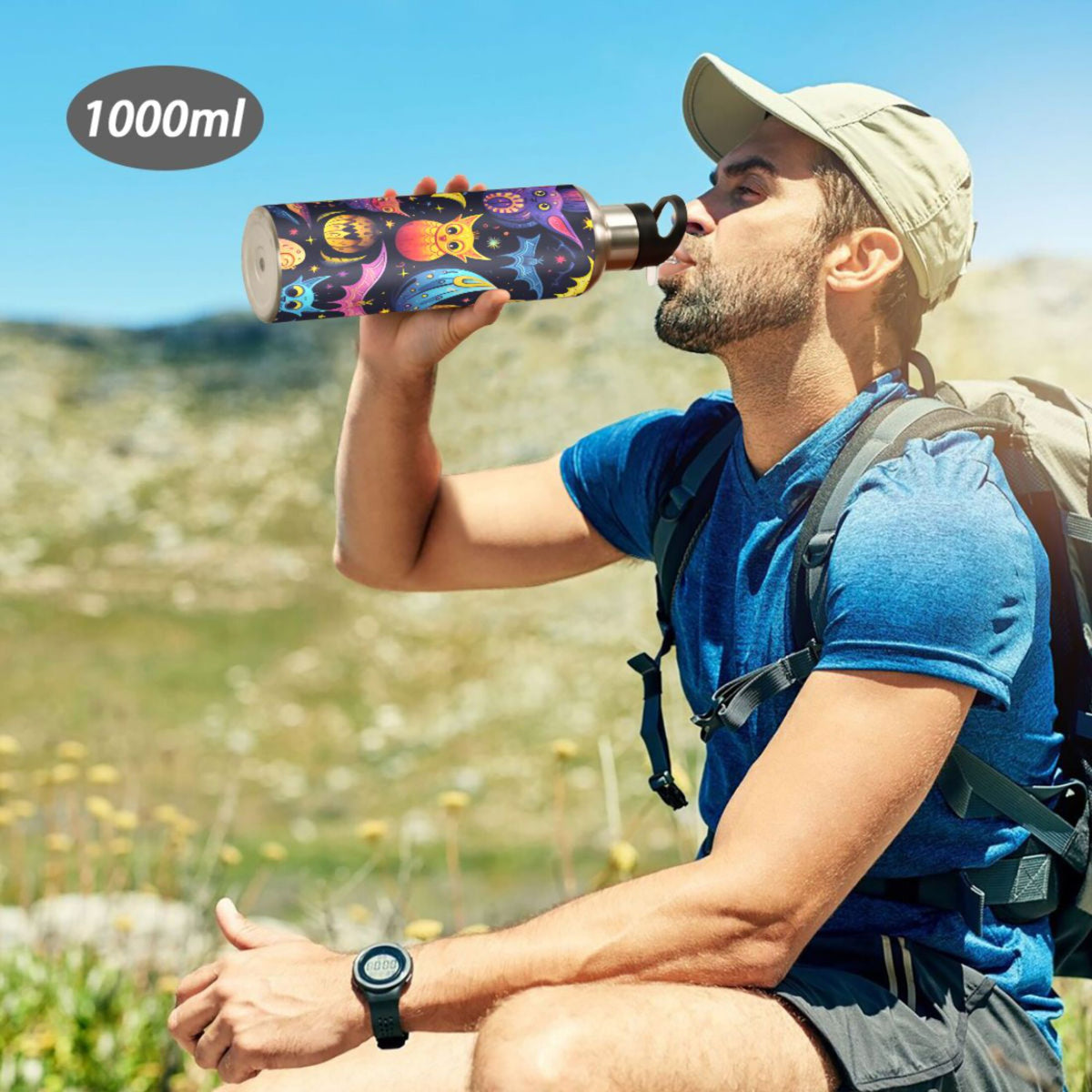 20 oz Insulated Stainless Steel Water Bottle with Straw Lid K732