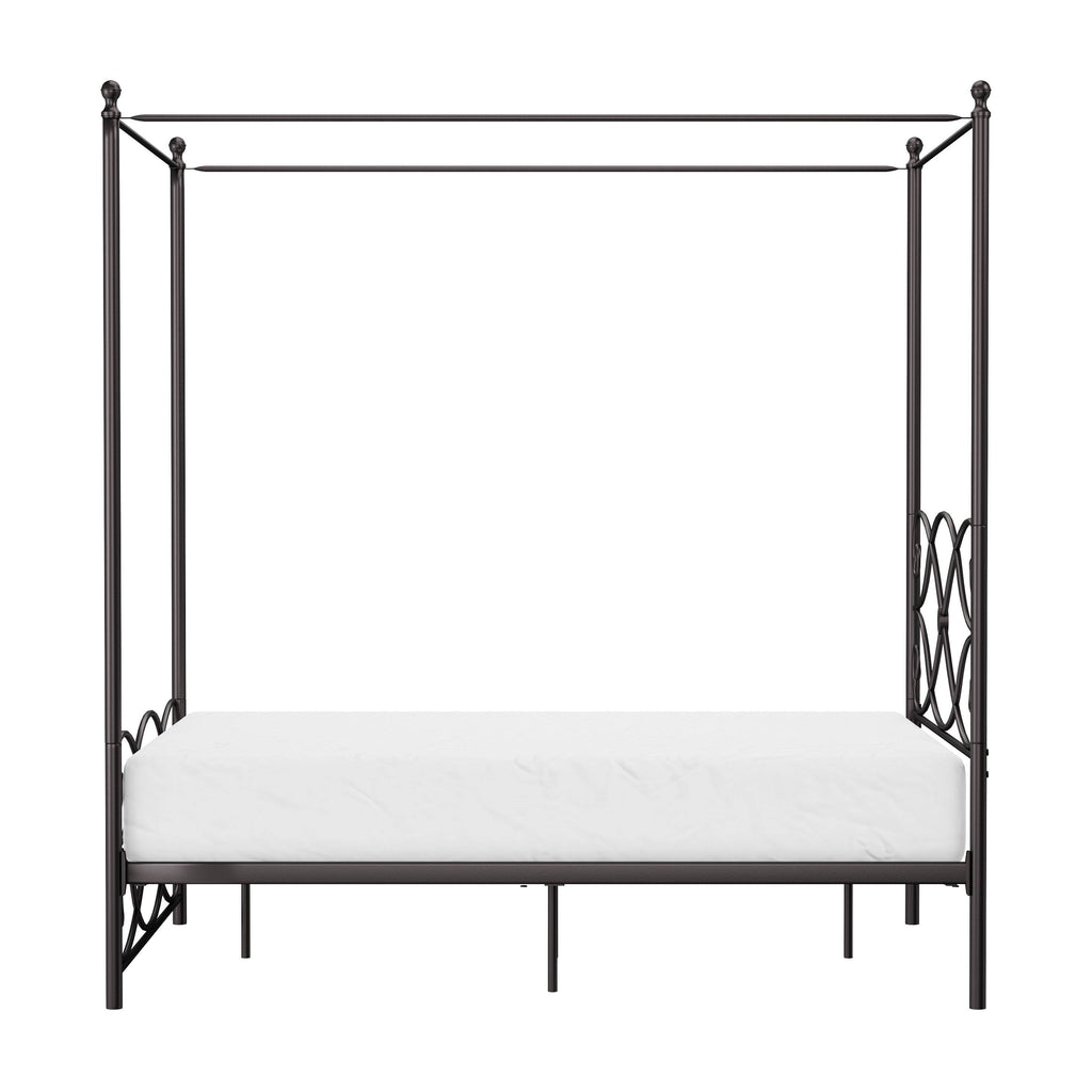 Oiled Bronze Metal Canopy Bed - Full T449