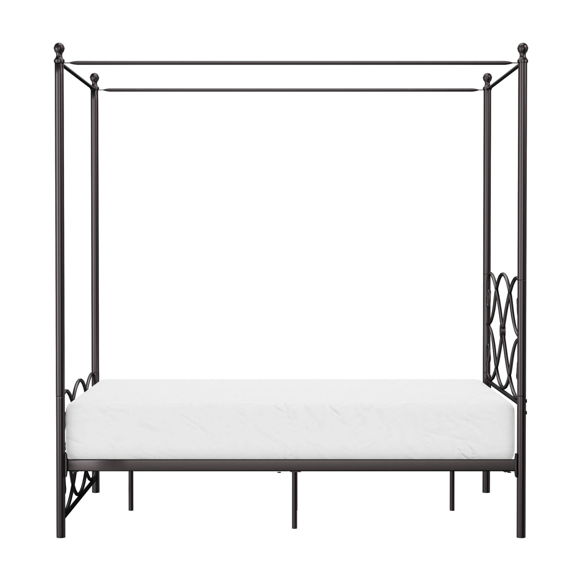 Oiled Bronze Metal Canopy Bed - Full T449