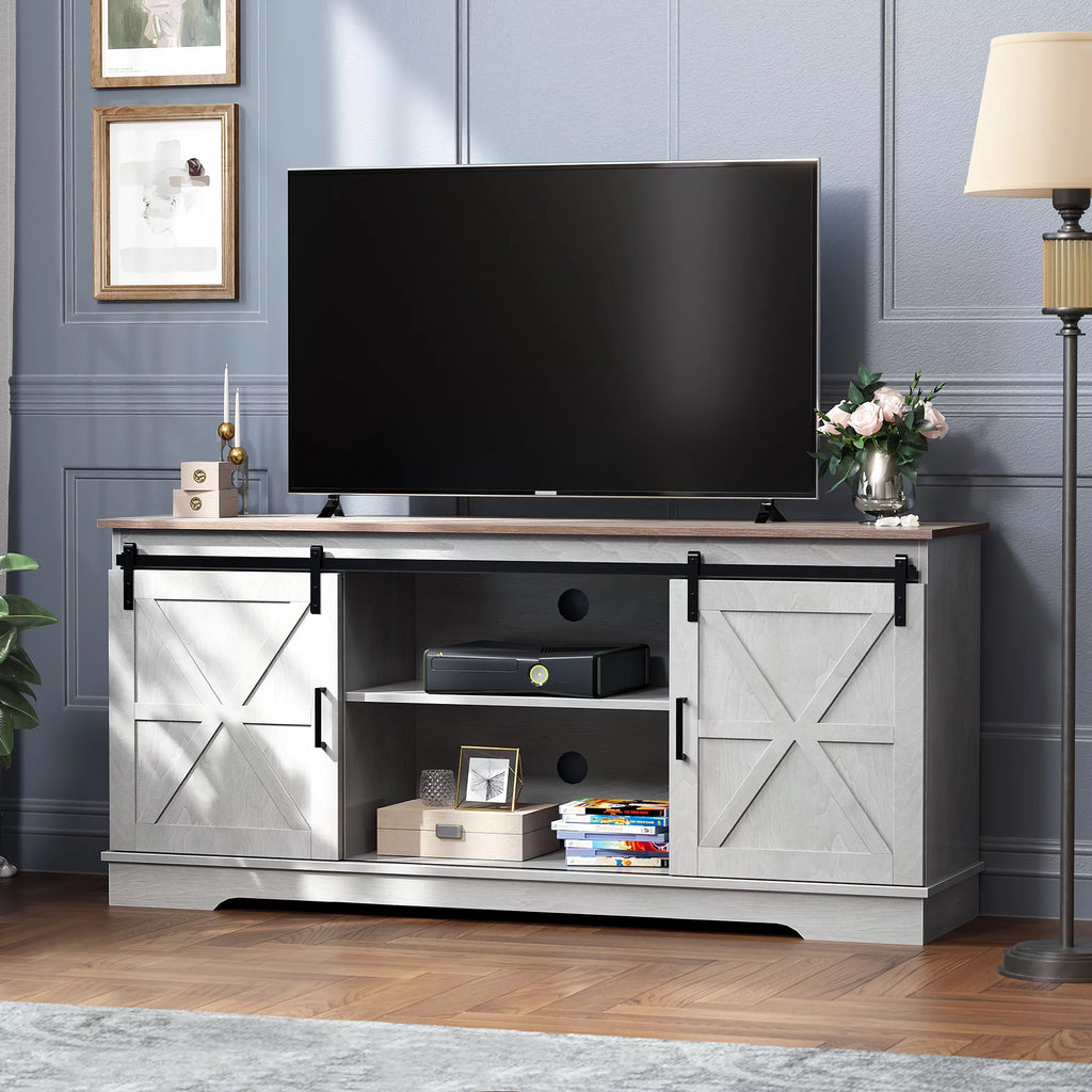 Farmhouse TV Stand with Barn Doors M78048