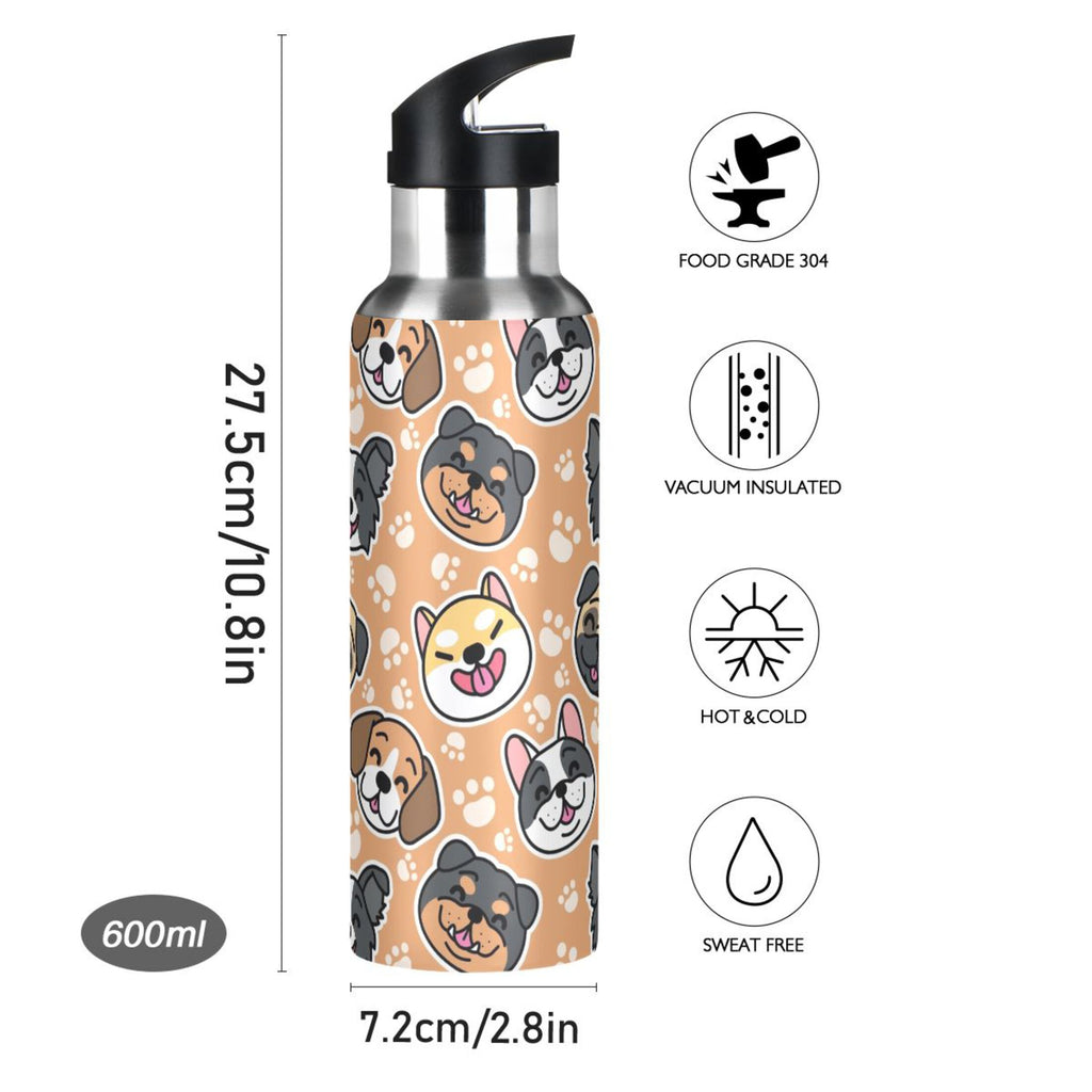 Kids Stainless Steel Insulated Water Bottle with Straw Lid 20 oz X877