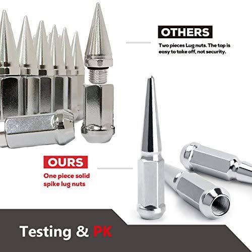 24 Silver M14X1.5 Cone Seat Closed End Wheel Lug Nuts Z33127