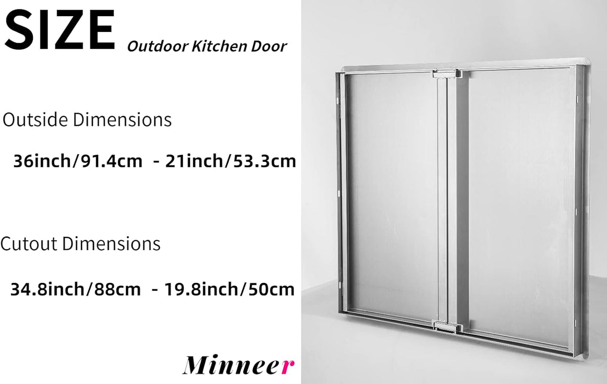 304 Stainless Steel Double Wall Vertical Door 36x21 Inch F463