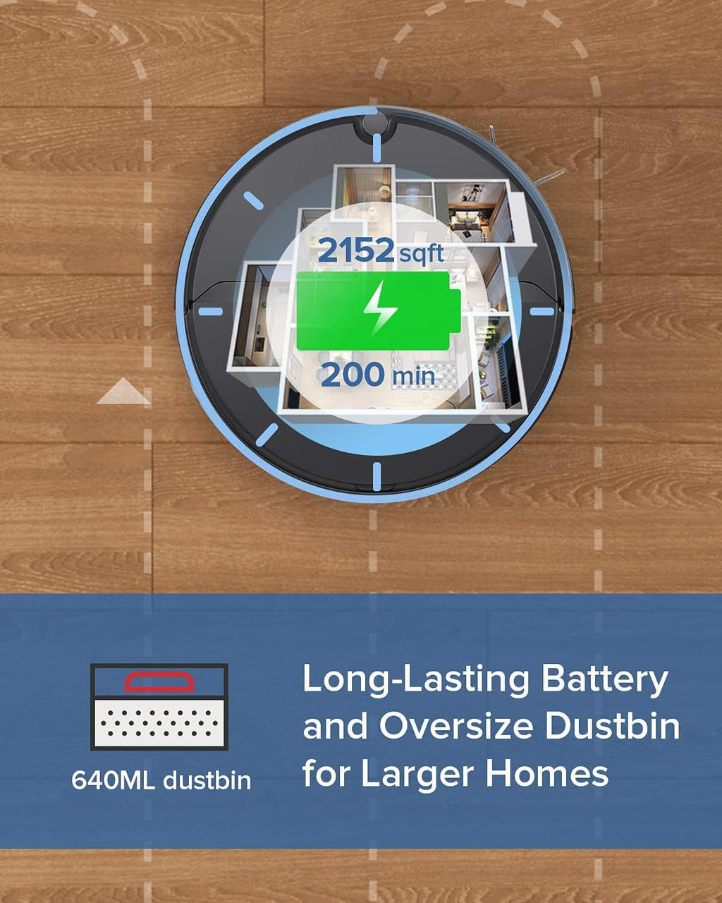 Robot Vacuum and Mop Combo with 2000 Pa Suction H659