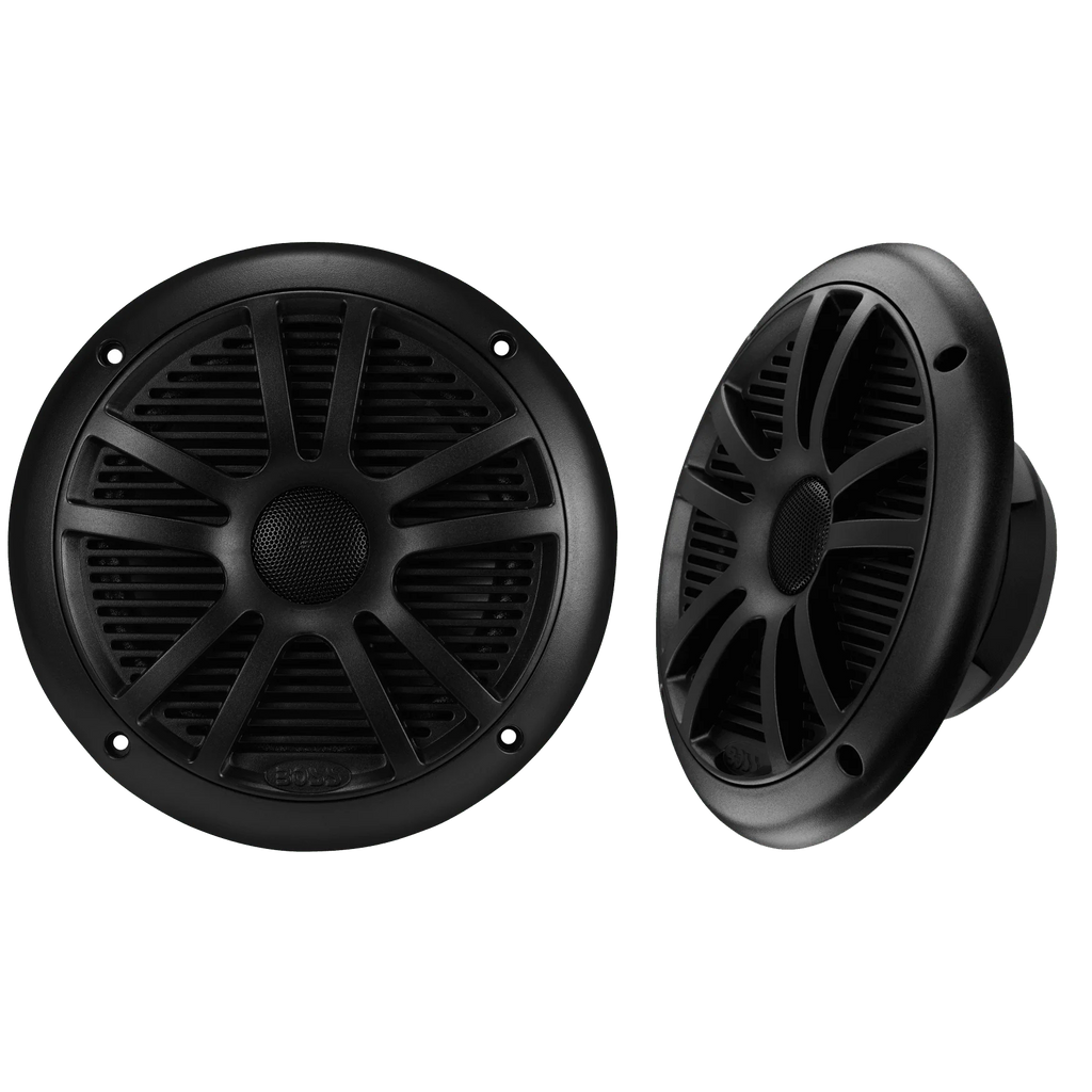 6.5 Dual Cone Marine Full Range Speakers - Black G494