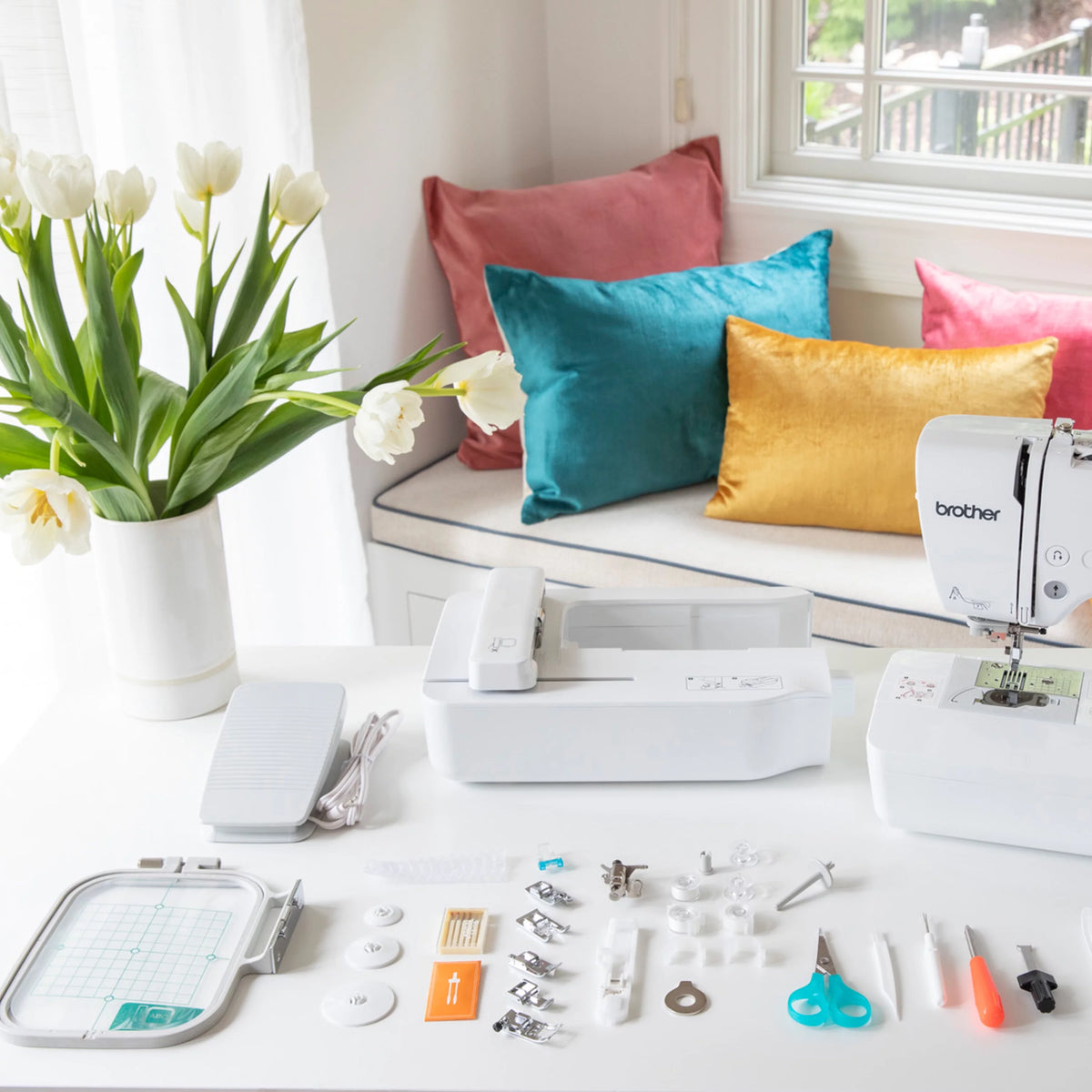 Computerized Sewing & Embroidery Machine with Built-in Designs & Wireless Connectivity L202