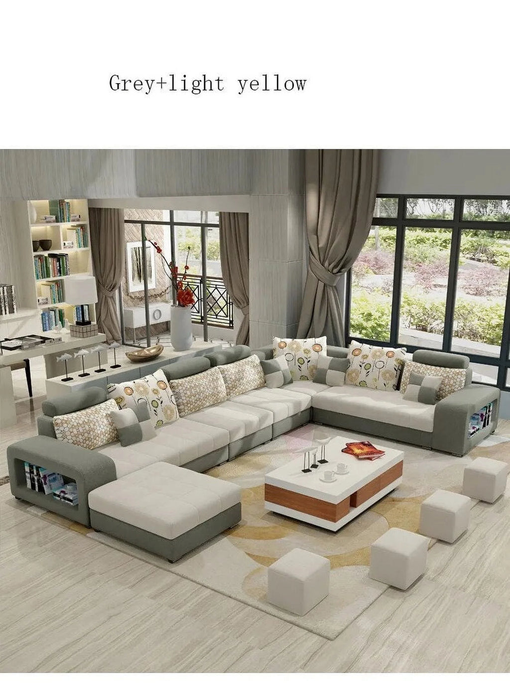 Modern Fabric Sectional Sofa Set T5544